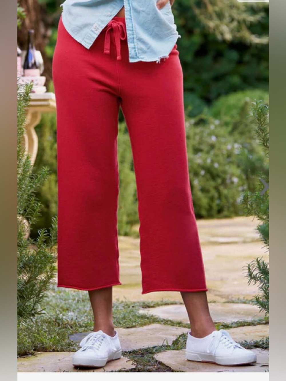 FRANK & EILEEN Catherine Sweatpants Sz M Medium Red